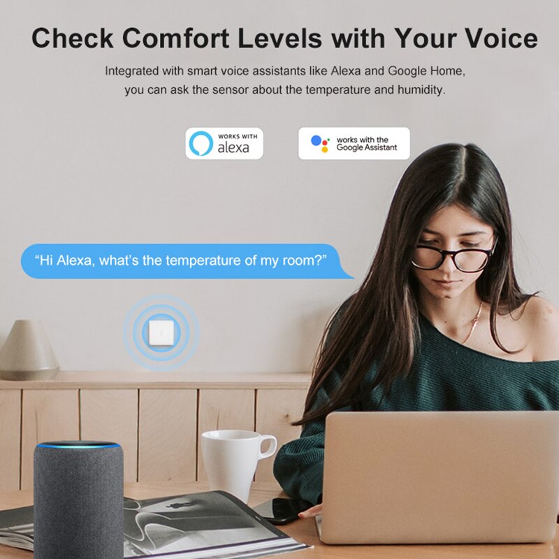 SONOFF-Sensor de temperatura y humedad SNZB-02 ZigBee, dispositivo para hogar inteligente, aplicación eWeLink, control en tiempo Real, funciona con Alexa y Google Home, 10 Uds.