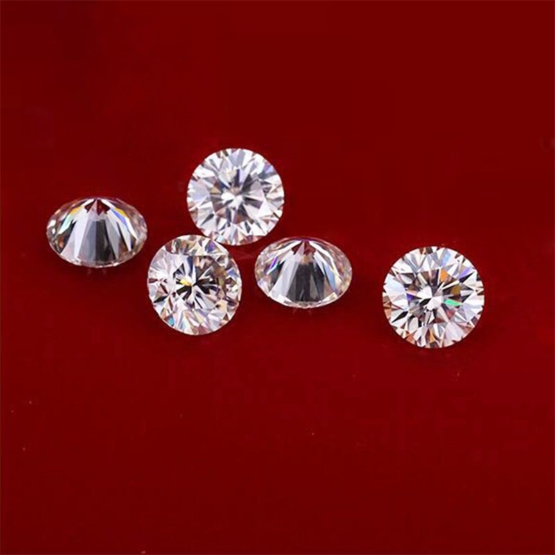 Tester Positive Discount Price EF Color 0.1carat 3mm*5Pcs/Pack Clarity VVS Excellent Brilliant Round Cut Lab Grown Moissanite