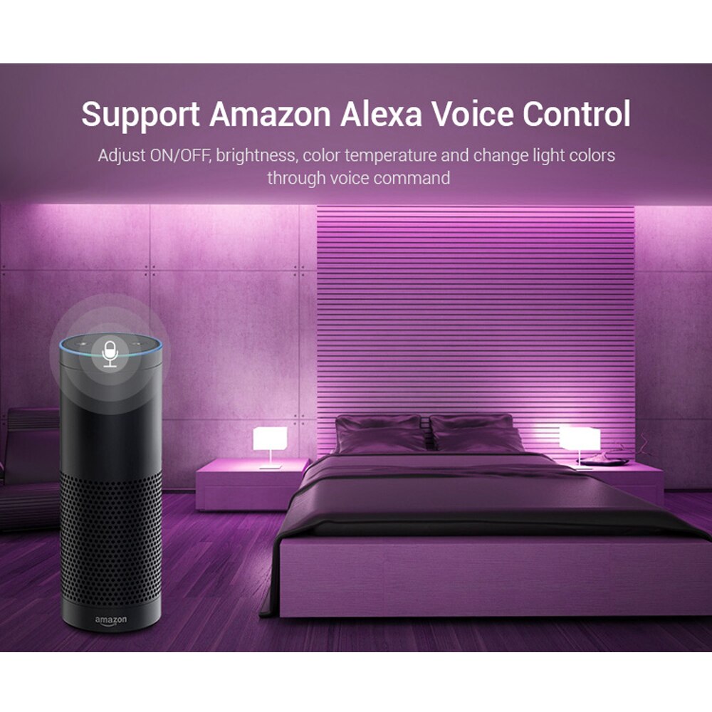 Milight WL5 2.4G 15A 5 IN 1 WiFi Alexa Voice wi fi LED Controller For Single color CCT RGB RGBW RGB+CCT Led Strip light
