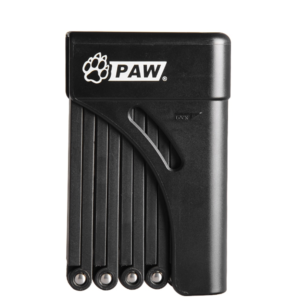 PAW anti-diefstal Fietsslot Professionele 9 STKS Opvouwbare Fiets Lock MTB Road Cyclus Keten Lock 65*105mm Fietsen Steel Sloten