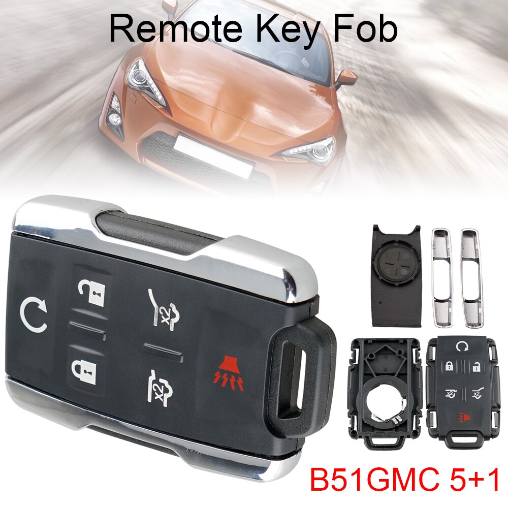 5 + 1 Knoppen Auto Keyless Entry Smart Afstandsbediening Sleutel Shell Auto Key Case Vervanging M3N-32337100 Fit Voor Cadillac Chevrolet auto &#39;S