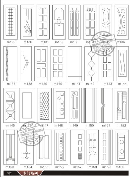 192 stykker dørindretningstegning vektordiagram dxf eps cdr -format til cnc -skæring gravering