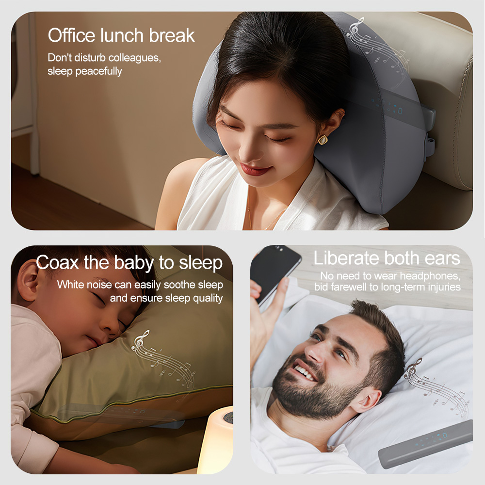 Altavoz debajo de la almohada, Mini caja de sonido de conducción ósea con Bluetooth, barra de sonido de graves estéreo inalámbrica, mejora el sueño, altavoz de ruido blanco
