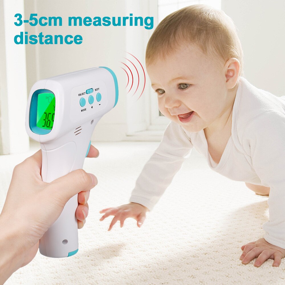 VIP Non-contact Infrafred Thermometer Forehead Ear Thermometer 0.5s Fast Reading Beep Alarm LCD Display 3-color Backlight