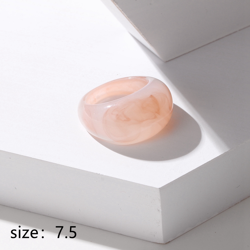 KUSS FRAU Neue Bunte Transparente Acryl Unregelmäßigen Marmor aufbringen Ring Harz Schildkröte Ringe für Frauen Mädchen Schmuck: Mehrfarben