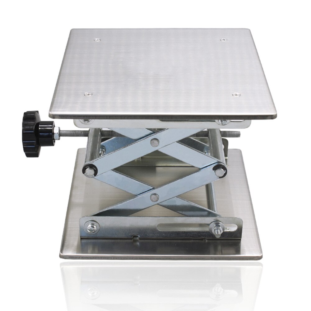 100x100mm Stainless Steel Lifter Router Plate Table Woodworking Machinery Engraving Laboratory Lifting Platform Carpentry Tool