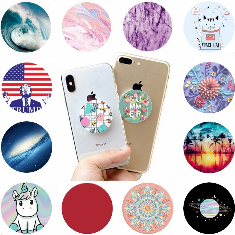 Nette Einhorn Bär попсокет Popping Telefon Halter für Handys Runde Smartphone Schreibtisch Stand Finger Ring Grip Tasche Buchse Für iPhone