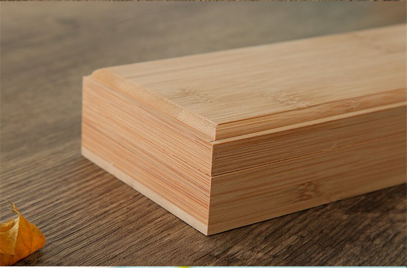 Bamboo wooden box clamshell rectangular wooden box wooden storage box with lock wooden box special offer