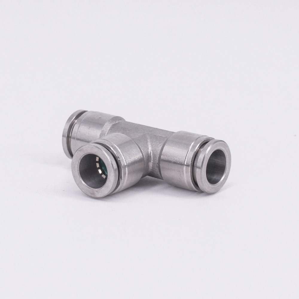 Empalmador neumático de 3 vías, 4mm, 6mm, 8mm, 10mm, 12mm, 14mm, 16mm, Conector de empuje de acero inoxidable 304, liberación rápida, conexión de aire Brew