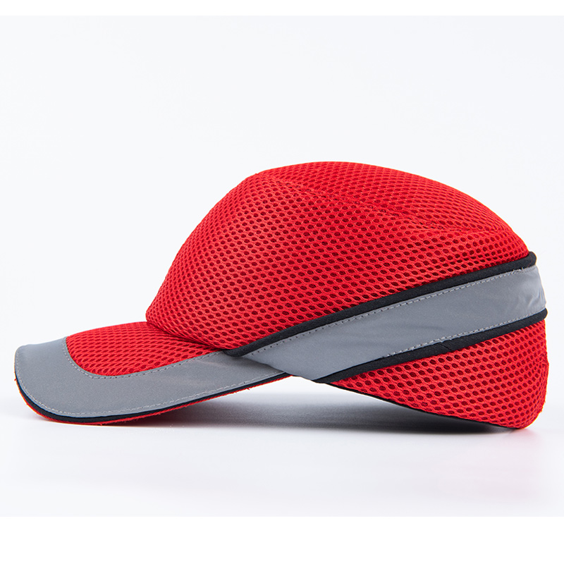 Men Black Safety Bump Cap With Reflective Stripes Lightweight and Breathable Hard Hat Head Protection Cap: green