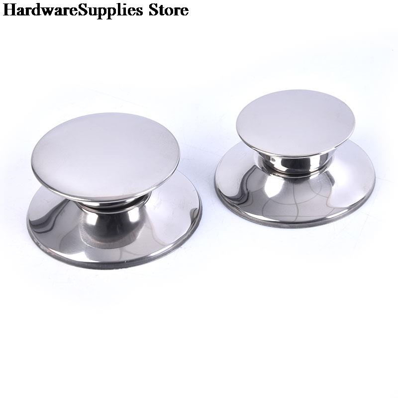 2Pcs Vervanging Pot Deksel Knoppen Rvs Pan Cover Handvat Wok Deksel Grip Kookgerei Accessoires