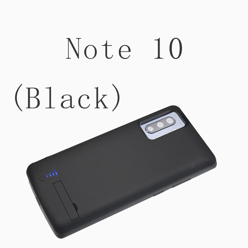 etui na baterie etui na ładowarkę robić Uwaga 10 6000mAh etui na zasilanie moc Bank pełna ochrona robić Samsung galaktyka Uwaga 10 plus: Note 10 - czarny