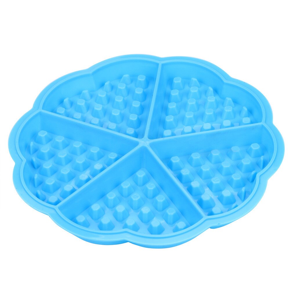 Clean Kitchen Food Grade Silicone Mini Round Waffles Pan Cake Baking Mould Mold Waffle Tray Red H5