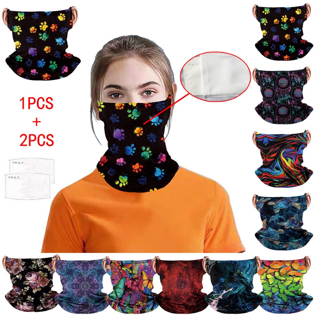 Face Cover Hiking Scarves Magic Scarf Outdoor Cycling Headwear Protection Neck Bandana Sport Tube UV Funny Print Scarf Scarves