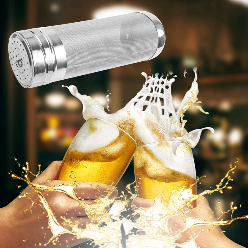 Filtre en maille pour fût de bière en acier inoxydable, 7x18cm, trémie, filtre araignée, pour brassage à domicile
