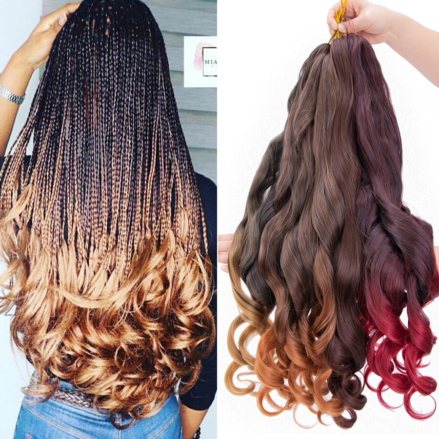 Synthetic Water Wave Braid Crochet Hair Extensions Afro Curly Tress Loose Wave Braiding Hair Bundles Braids Blonde Free Tress