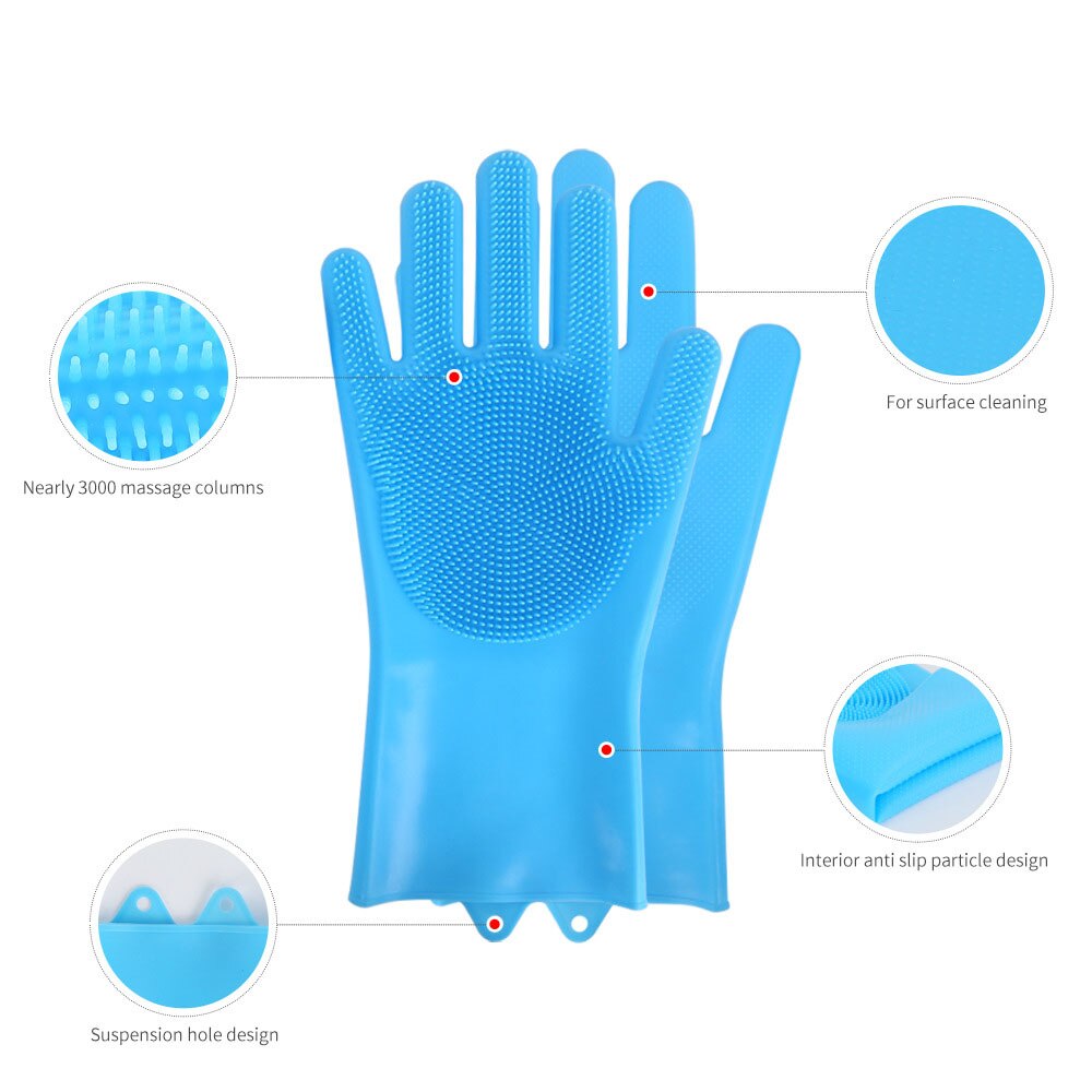 Gants de toilettage en Silicone pour animaux de compagnie, mitaine de bain pour chiens et chats, brosse en latex, accessoire de douche pour animaux de compagnie