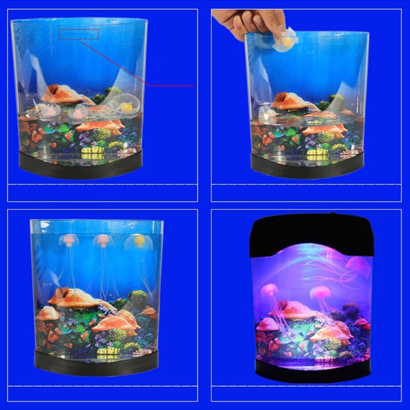 Kunstmatige kwallen aquarium tank nachtlampje kleurveranderende decoratieve lamp voor woonkamer kantoor winkelcentrum decoratie