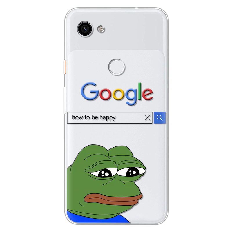 Voor Google Pixel 3a Case Coque Soft Clear Tpu Cool Grappige Kikker Patroon Cover Capa Voor Google Pixel 3a Xl telefoon Geval Cartoon Leuke