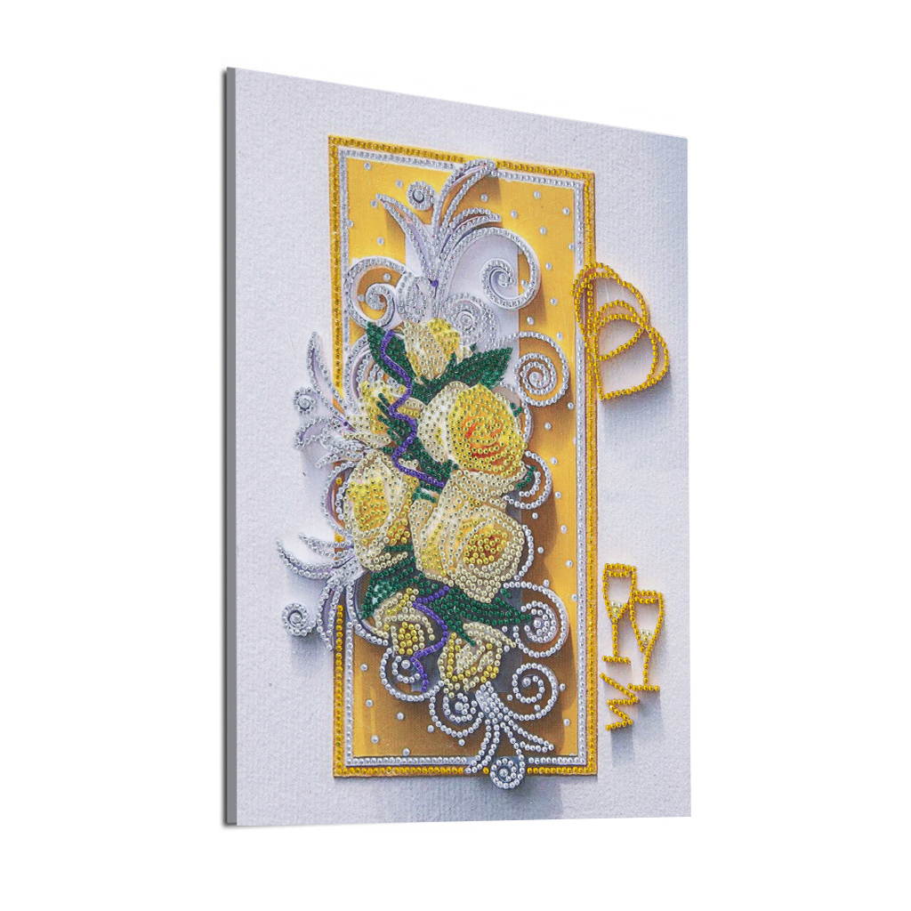 5d diamant maleri blomst serie sæt gør-det-selv papir quilling maleri billede specialformet bor diamant maleri indretning kunst håndværk: 05