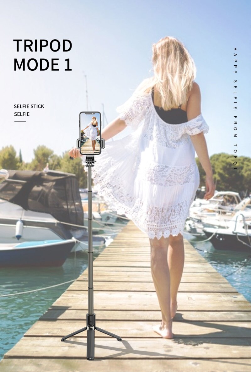 L03 Wireless Bluetooth Selfie Stick For IPhone IOS Android Foldable Handheld Monopod Extendable Mini Aluminum Alloy Tripod