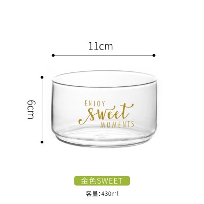Nordic Heat-Resistant Glass Storage Jars with Cover Flamingo Candy Ice Cream Storage Bottles Kitchen DIY Salad Transparent Bowl: 12