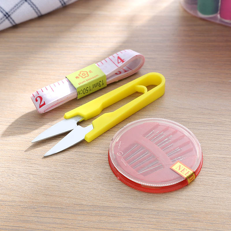 Juego de accesorios de tejido de punto, caja de costura de plástico multifunción, para sutura a mano, herramientas de tejido, Kit de costura para el hogar, 1 Juego