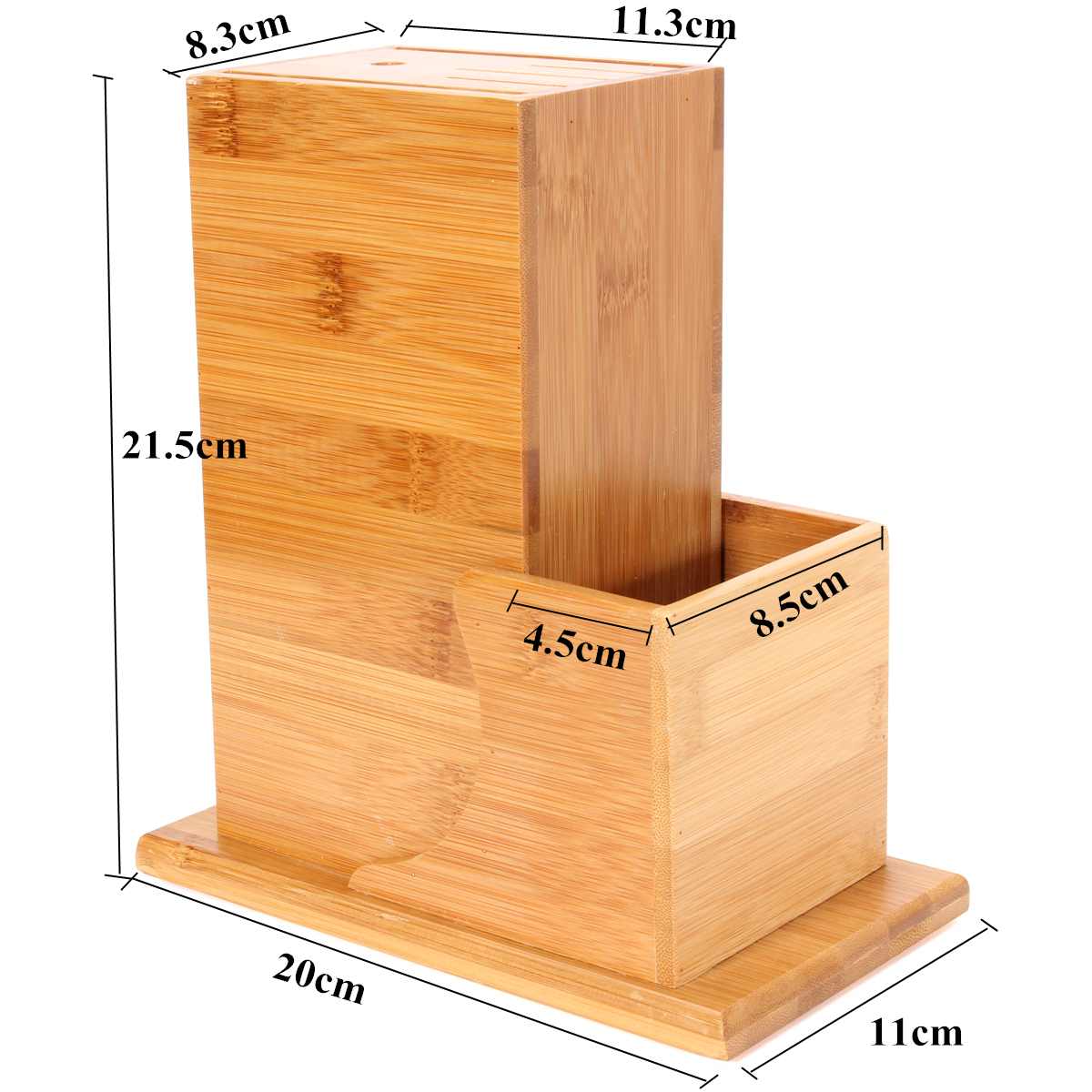 Bamboo Kitchen Wood Knife Holder Multifunctional Storage Rack Tool Holder Bamboo Knife Block Stand Kitchen Accessories