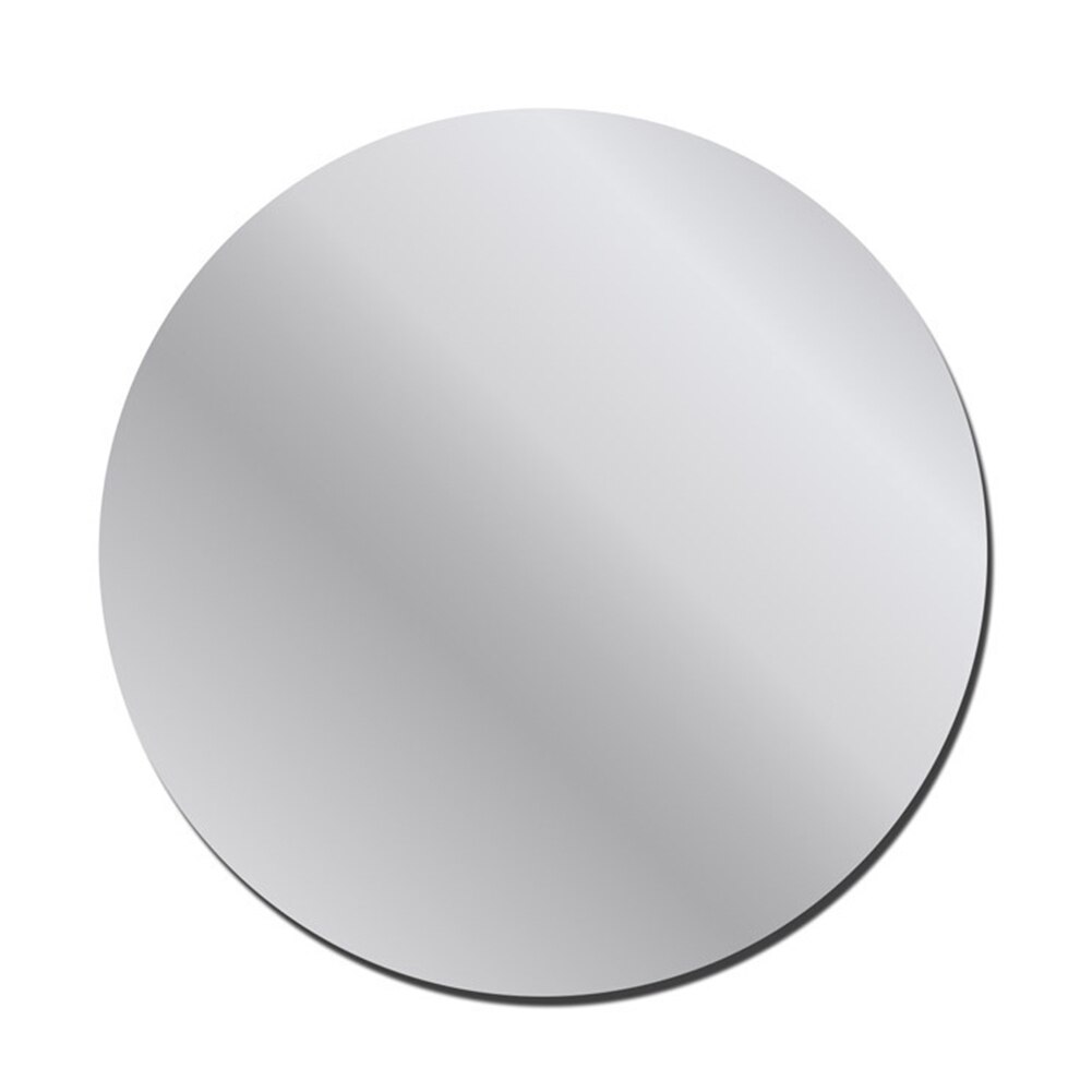 Miroir Mural rond 3D en acrylique, autocollant rond décoratif d&#39;hôtel en plastique, bricolage: Argent / 10cm