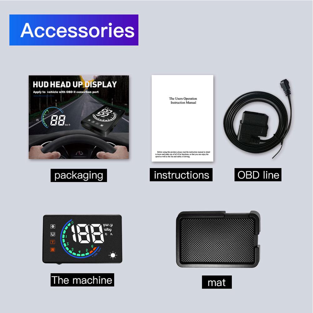 Heads Up Display Durable Practical Car Universal Dual System Vehicle Speedometer For Projector Overspeed Warning