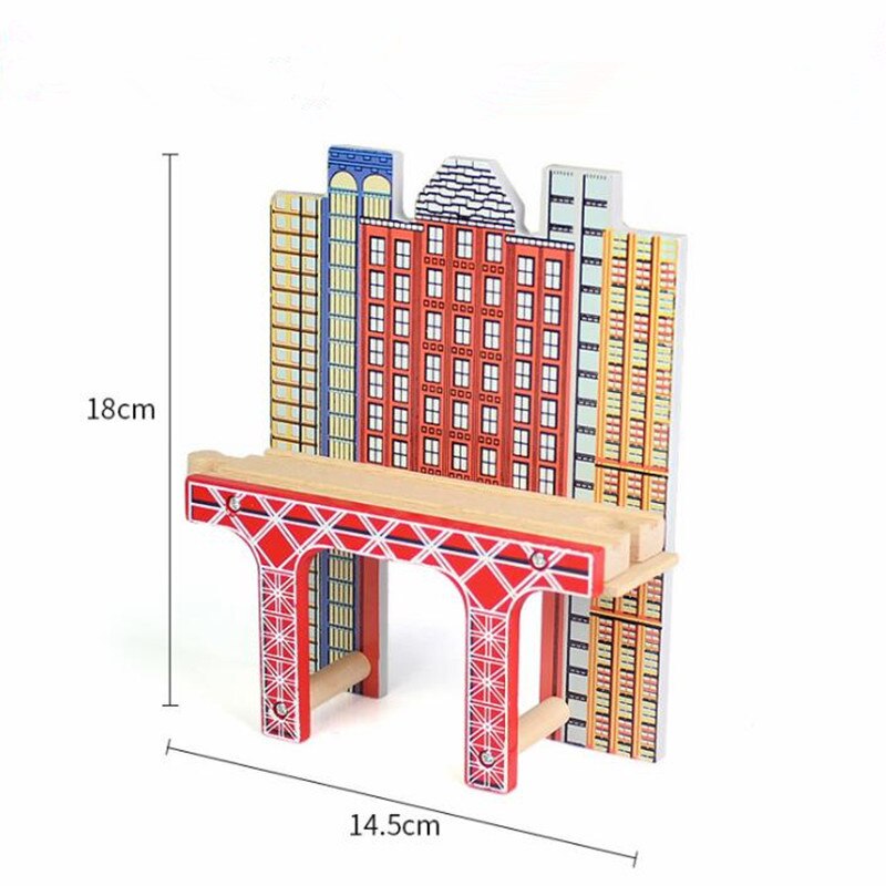 1PC di trasporto di Legno Pista del Treno Accessori Parcheggio Stazione Ferroviaria Fit per Thomas Biro Più Tracce Giocattoli Educativi per I Bambini: Blu profondo