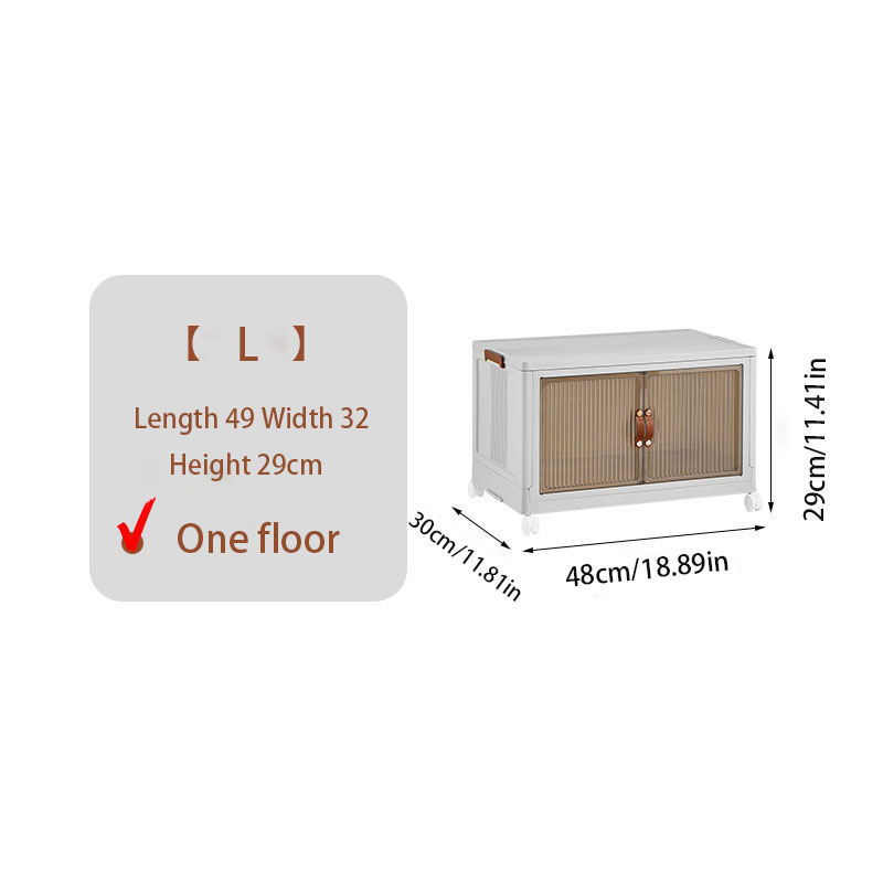 Easy to assemble 1-piece shoe cabinet organizer -1-5 layers - Space saving, clear door shoe box - Perfect for home, school: army green