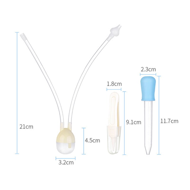 4 pièces/ensemble -né bébé nez nettoyant sécurité enfants aspirateur Nasal aspirateur ensemble nourrissons médecine compte-gouttes accessoires bébé soins