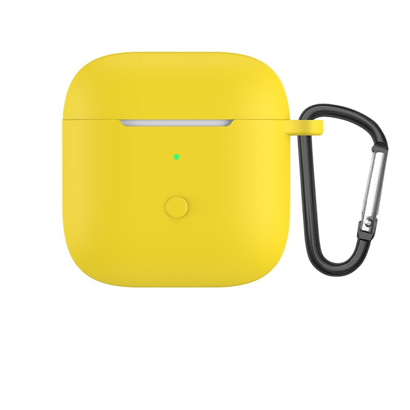 Silikon bloothooth øretelefondeksel til xiaomi redmi knopper 3 etui beskyttende skall til redmi knopper 3 hodetelefon чехол med krok: Gul