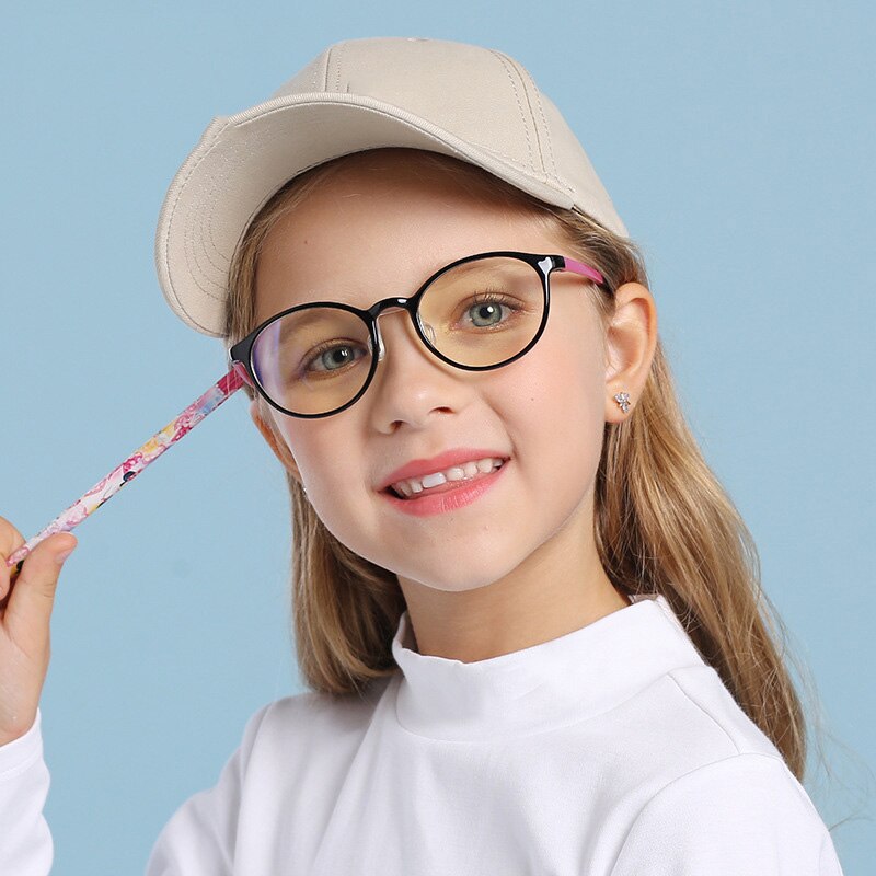 Ahora anti-blå lys børnebriller til børn blød ramme gennemsigtig dreng pige eyeglasse beskyttelsesbriller almindelige silikone briller