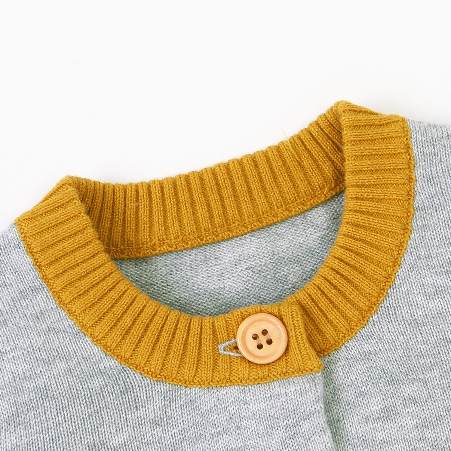 Newborn Baby Kids Knited Sweaters Autumn Coats Round Neck Long-Sleeve Buttons Jacket with Pockets Baby Boy Girl Sweater 0-2Y