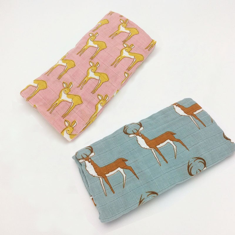 Baby wrap bomull filt 120*120 ,  muslin baby nyfödda filt, baby swaddle filt