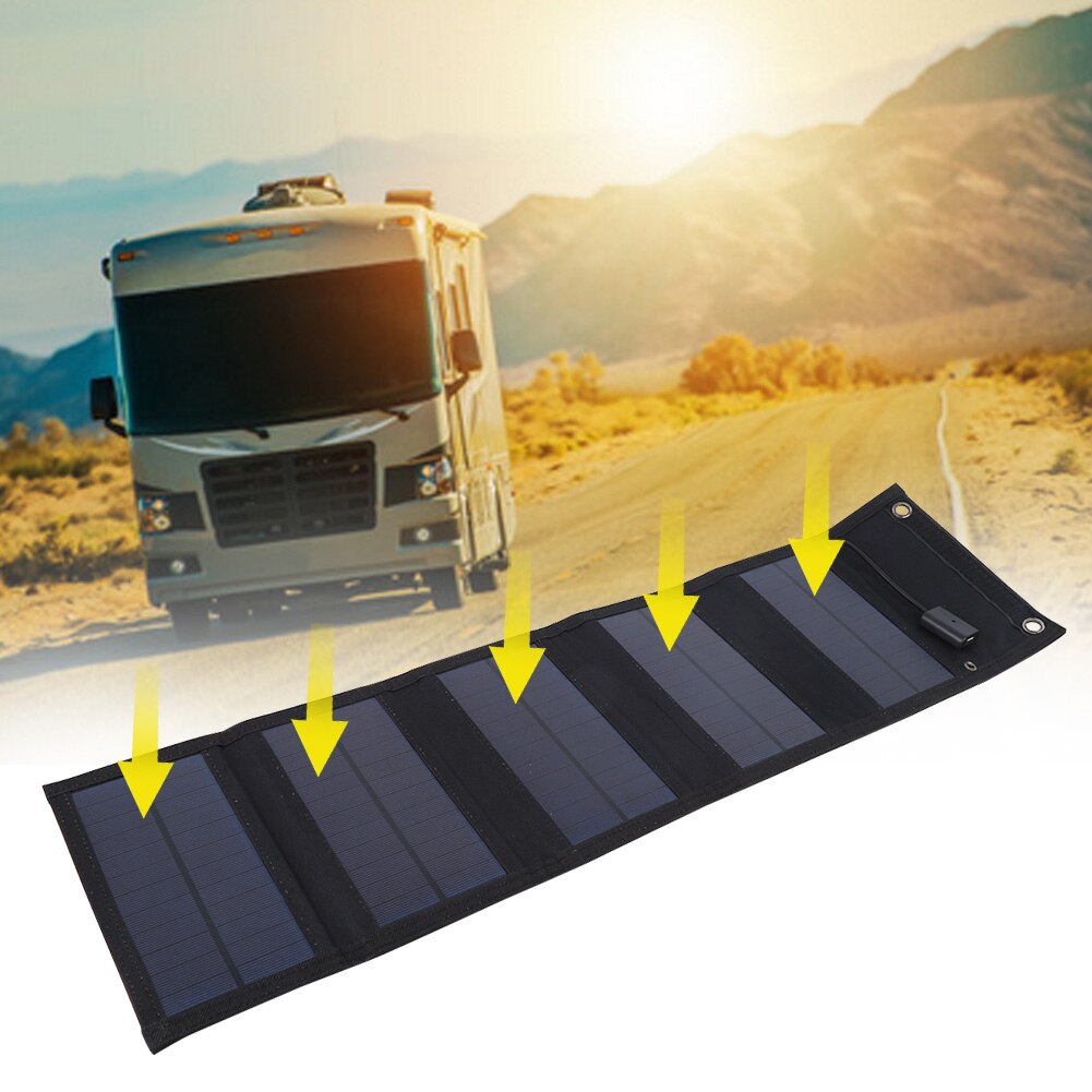 Opvouwbare 20W Zonnepaneel Waterdicht Oplader Usb-uitgang Mini Solar Batterij Mobiele Telefoon Oplader Draagbare