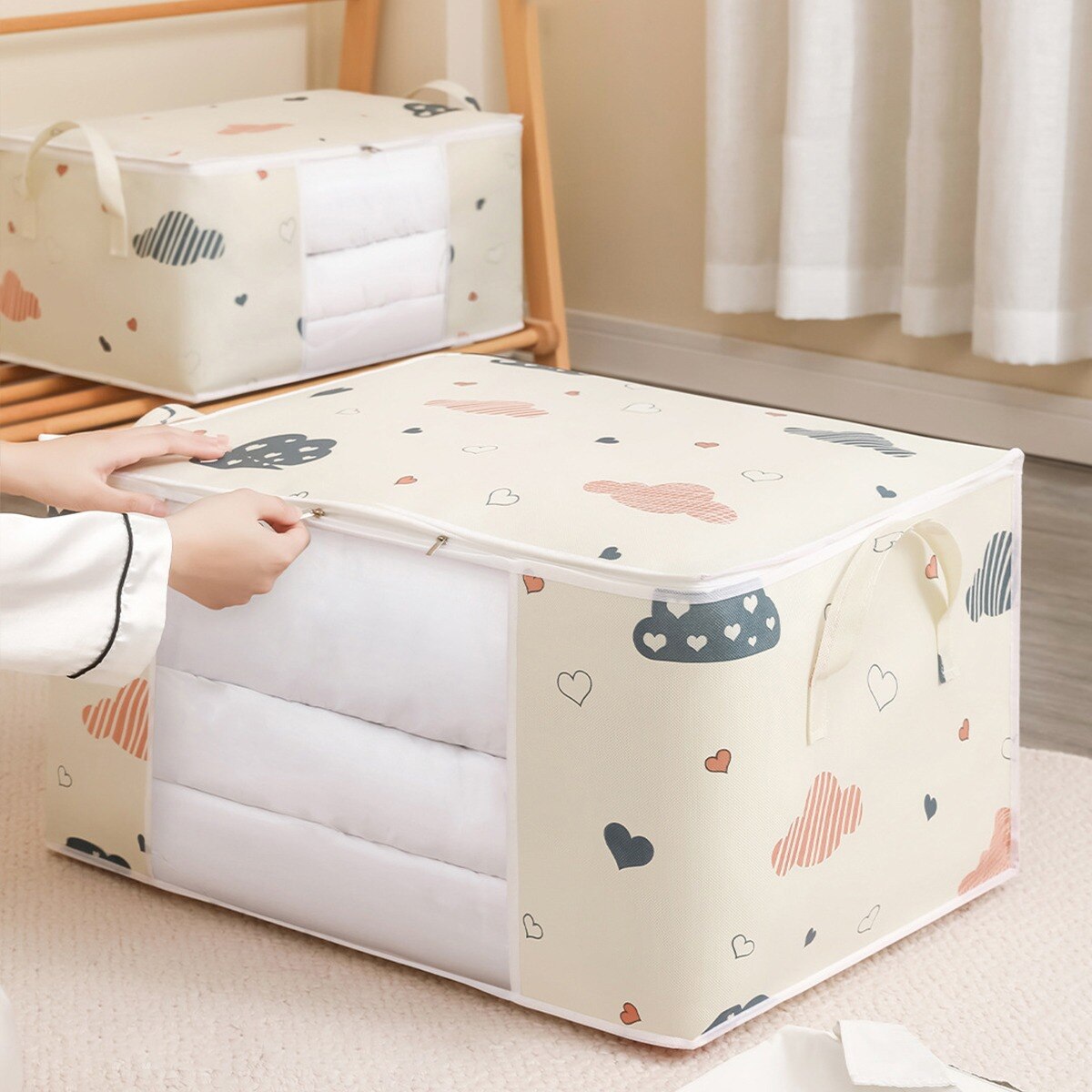 Quilt Luggage Organizer Wardrobe Organizer Waterproof Clothes Storage Bag Closet Organizer Suitcase Organizer Home Accessories