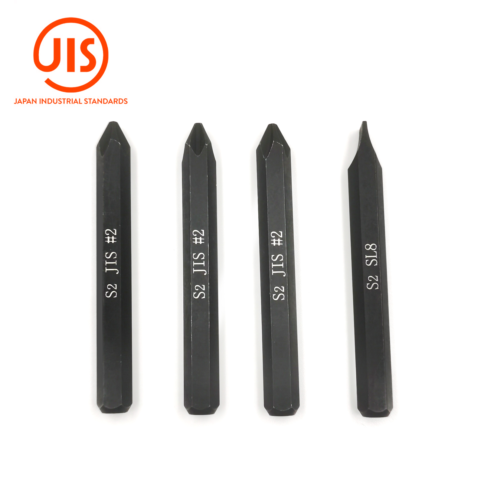 JIS Impact Screwdriver Bits For Impact Driver, 5/16" Hex Shank, S2 Alloy Steel,75mm Long- Ideal for Japanese motorcycle & Car: Gold