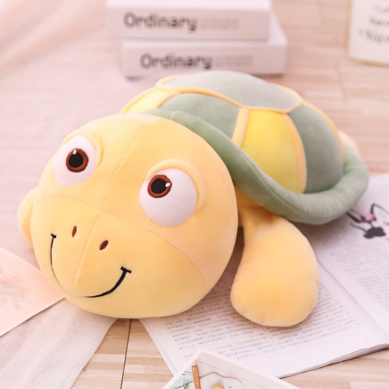 SchöNe Weiche Unten Baumwolle Farbe Schildkröte Kissen Plüsch Spielzeug Puppe Werfen Kissen Büro Nickerchen Kissen Wohnkultur Squishy Kissen Taille-Rest: Grün / 45cm