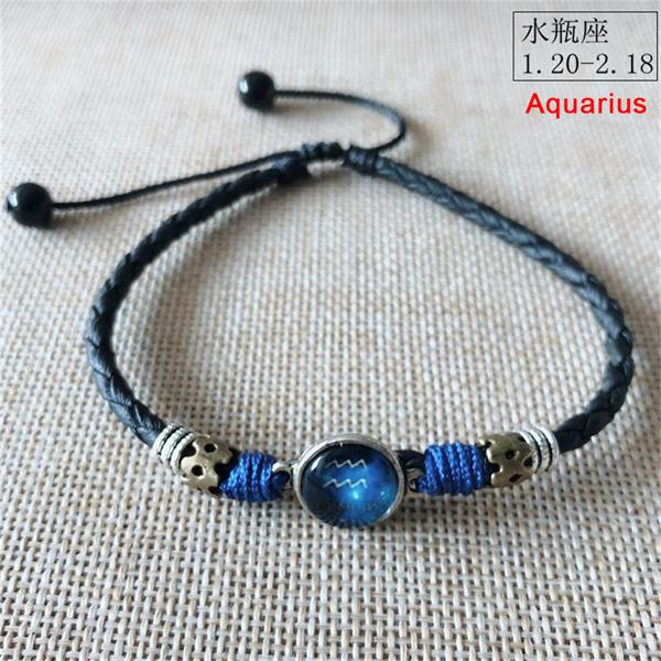 Twelve Constellation Anklets Jewelry Men Leg Bracelet Feet Accessories Male Ankle Bracelet enkelbandjes sieraden: TFJL049-8