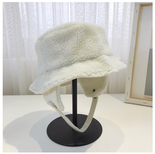 Winter warme dames bombermutsen voor dames heren effen oorkleppen fleece ushanka zachte mutsen rusland hoeden  ad0796: Wit