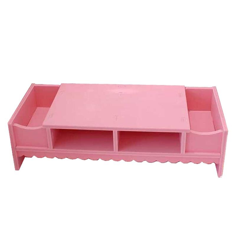 Monitor Shelf Multifunction Display Riser Rack Storage Bracket For Office Desktop Display Heightening Rack: Pink