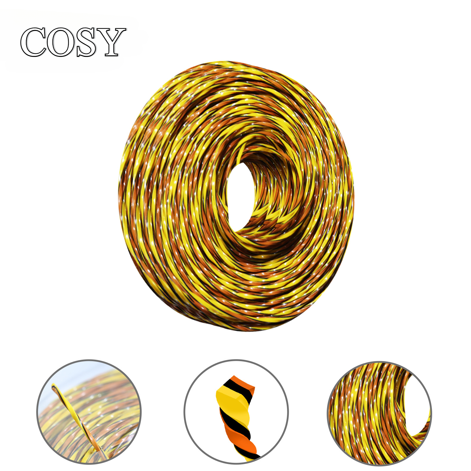 2PCS 2.4/2.7/3.0mm*15m Round Trimmer Steel Nylon Wire Rope Cord Line Brush Cutter Long Grass Replacement Lawn Mower Accessories: M / Brown