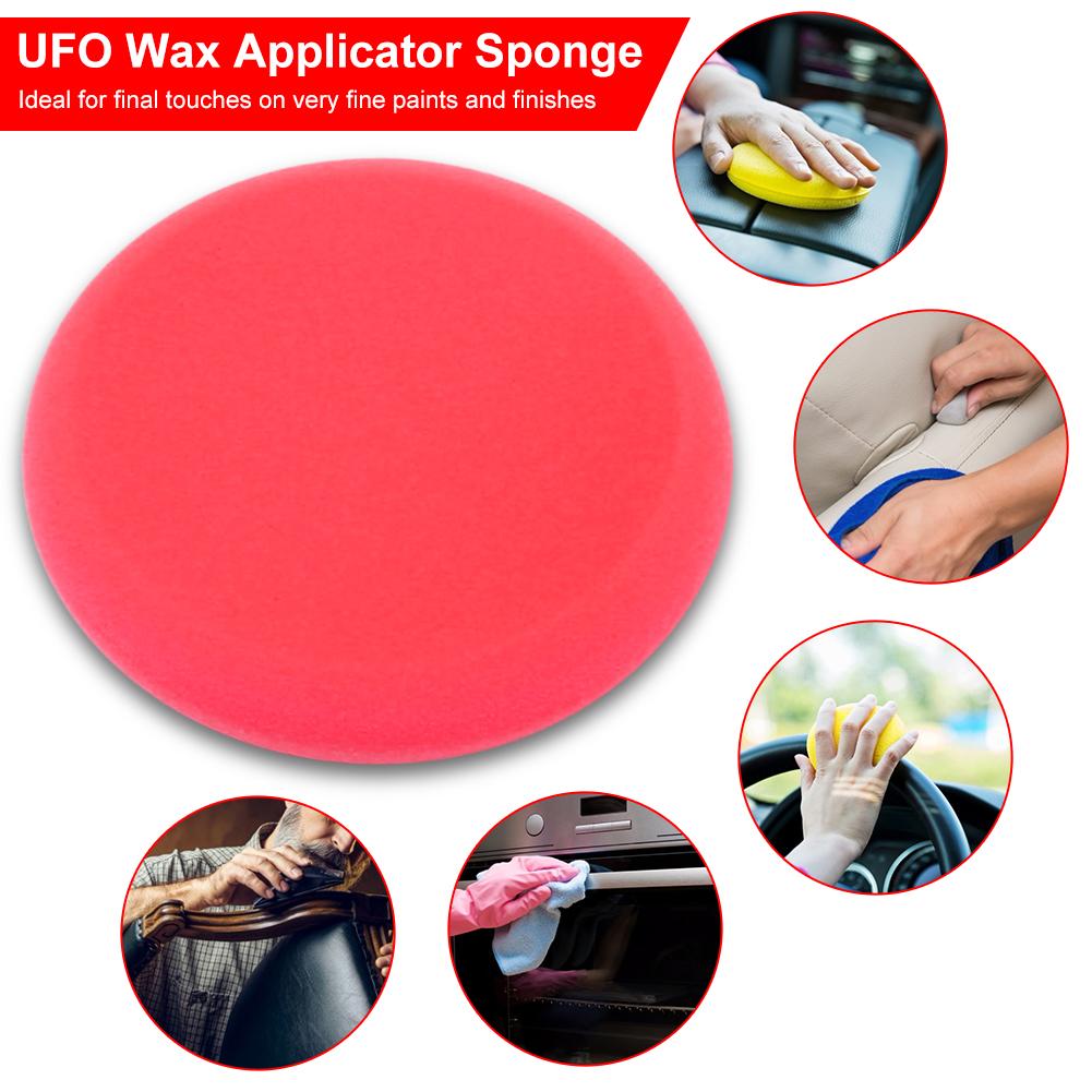 UFO aplicador de cera esponja de esmalte de coche alta cera de densidad esponja de pulido duradera para pulidora cera rojo/Negro/azul/amarillo/verde/naranja
