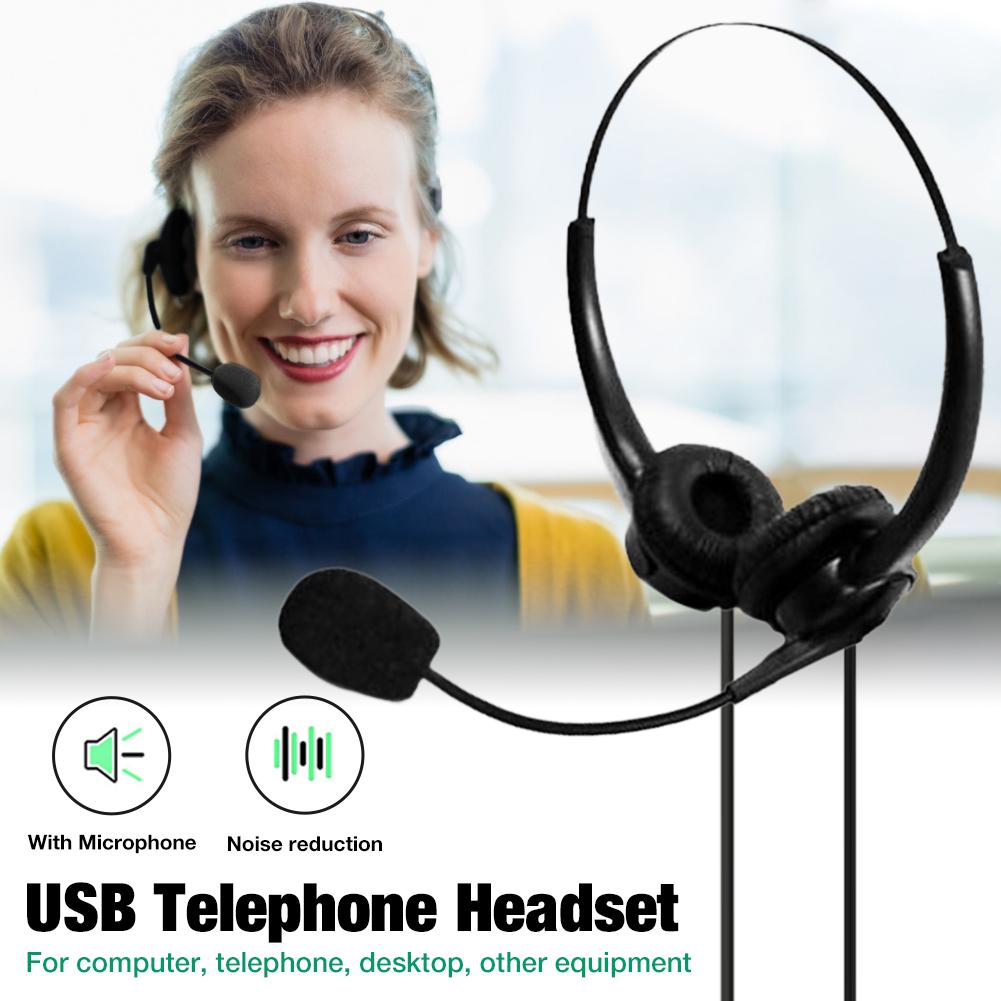 Hoofdtelefoon HT103U Usb Headset Met Microfoon Noise Cancelling Computer Bedrade Hoofdtelefoon Hoofdtelefoon Met Mic