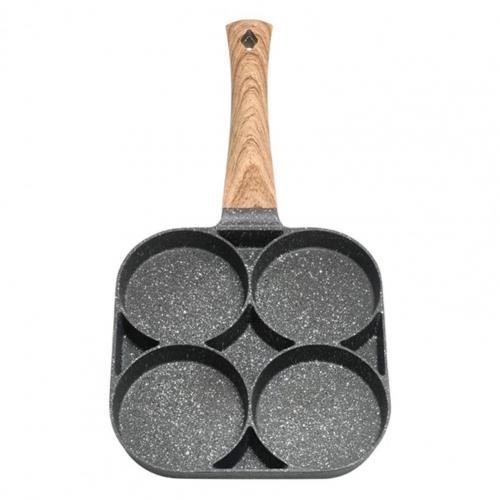4 Cup Ei Pan Pot Handig Snelle Verwarming 4 Cup Anti-Brandwonden Crepes Pan Voor Frituren Eieren Hamburgers keuken Koken Gereedschap: Default Title