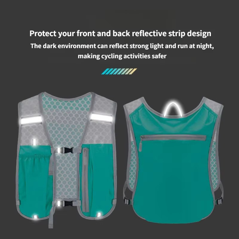 Running Hydraterend Vest Rugzak Ultralight Hydratatie Joggingvest Heren Ademend Marathon Fietstas Waterfles 500ML