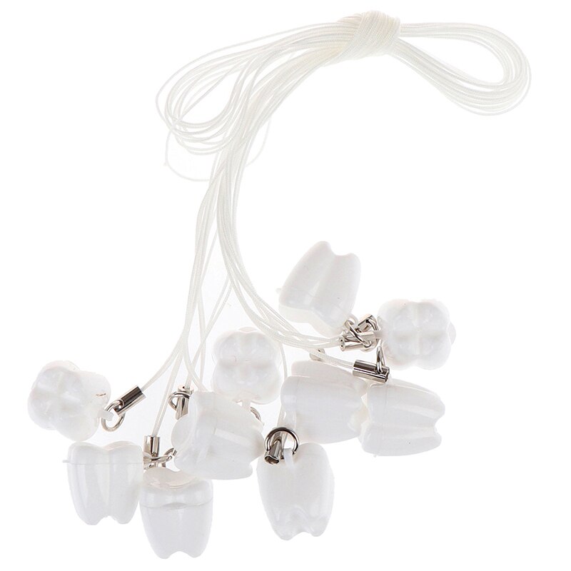 5Pcs Plastic Baby Milk Teeth Case Teeth Box Deciduous Flower Shape Baby teeth box Baby changing teeth storage box: white